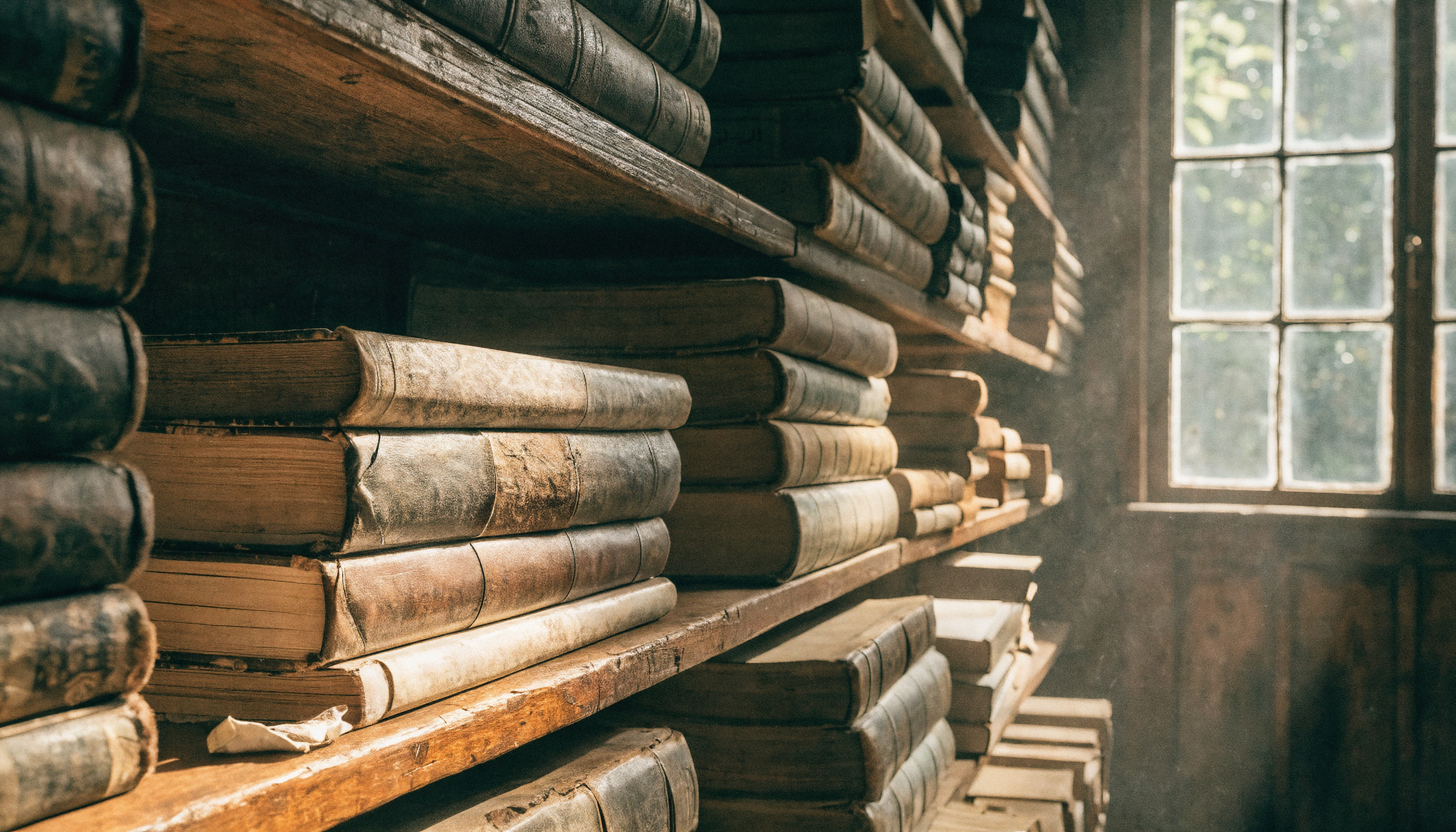 Açık bir kitap, tüy kalem ve geometrik bezemeli kemerli bir medrese kapısı — ilim mirası
